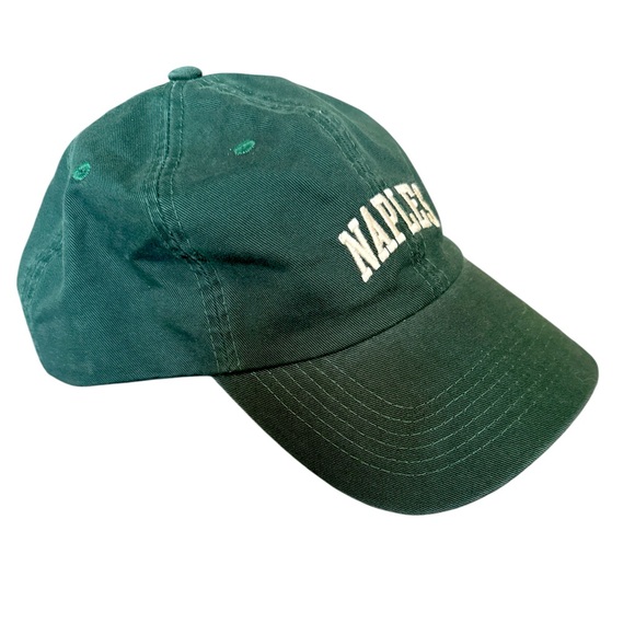 Brandy Melville Accessories - Brandy Melville Dark Green Cap with Naples White Stitching NWT